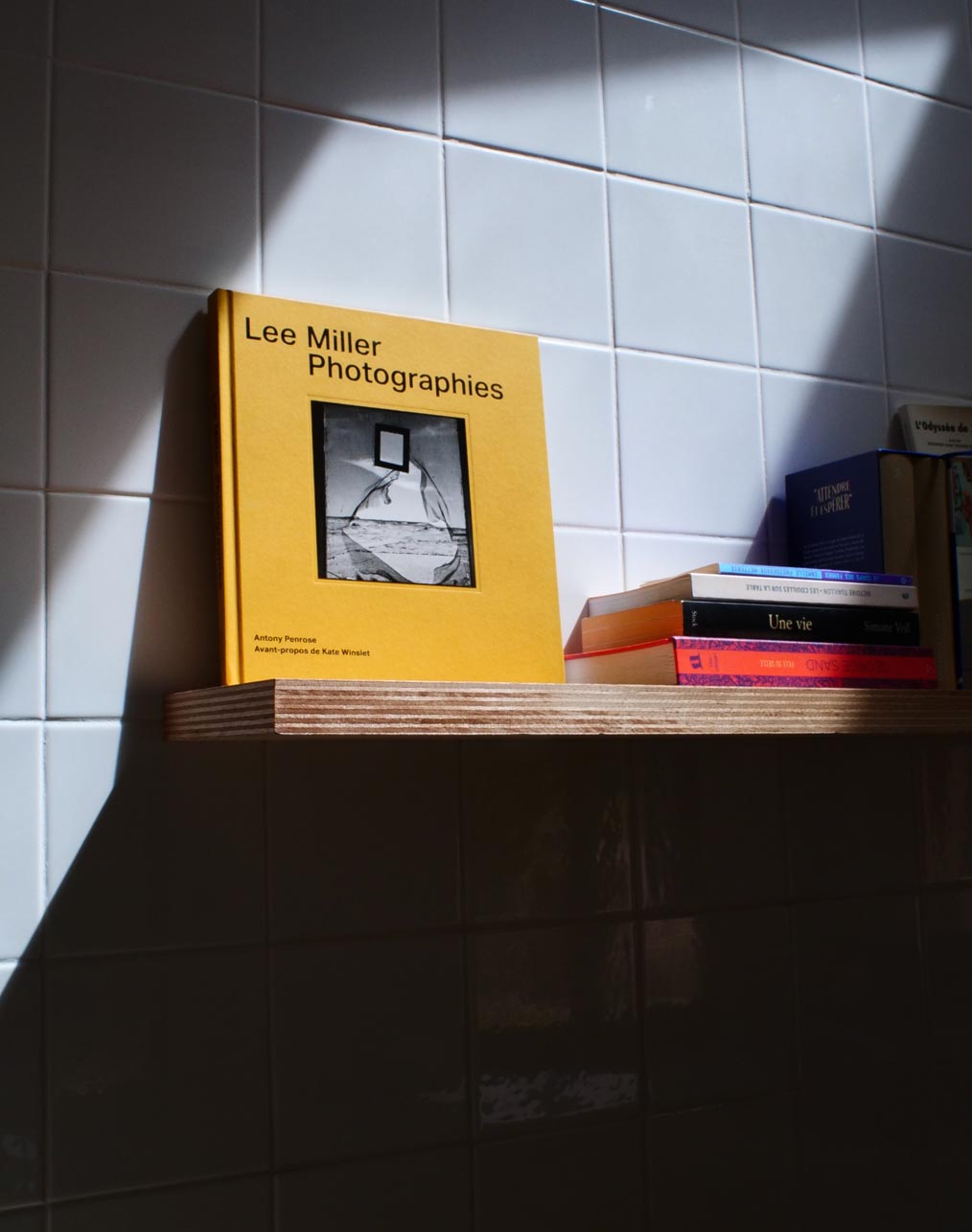 Étagère avec une sélection de livres dans le séjour de l'Atelier Latresne